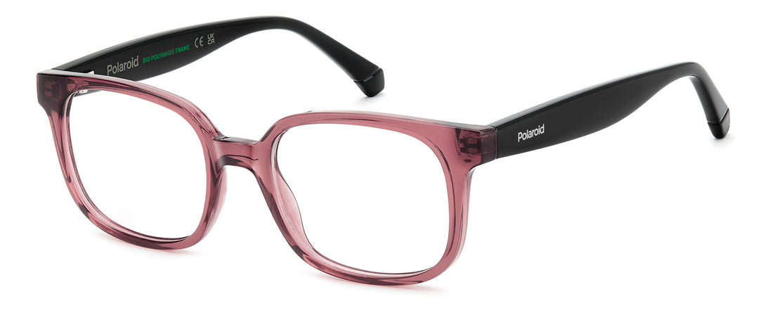 Prescription glasses polaroid kids pld d846 6x4 beige square infantil size 44mm - Main view