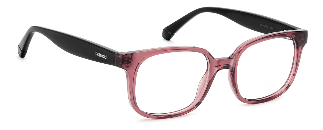 Prescription glasses polaroid kids pld d846 6x4 beige square infantil size 44mm - Detailed view