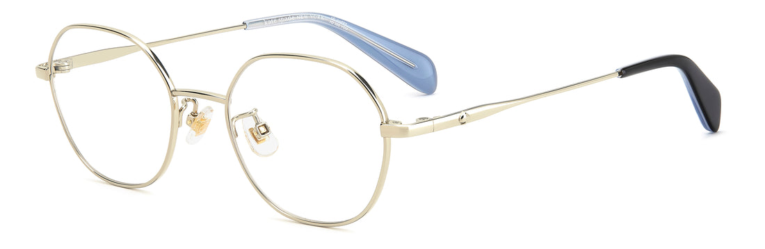 Gafas graduadas kate spade ks alaysha 2/fj rhl dorado square femenino talla 49mm - Vista principal