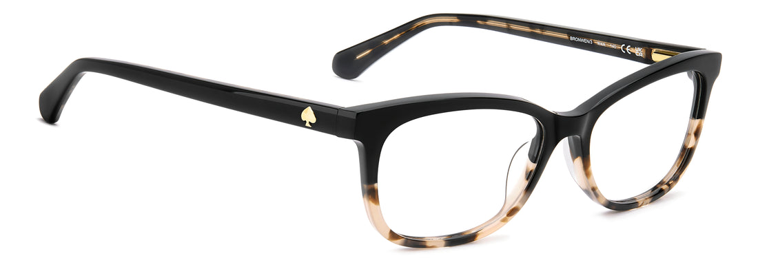 Prescription glasses kate spade bronwen/3 w4a negro rectangular femenino size 52mm - Detailed view