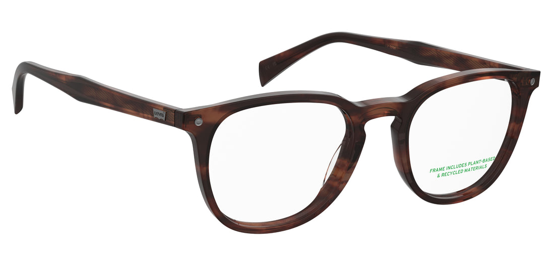 Occhiali da vista levis lv 5096 ex4 marron pantos masculino taglia 51mm - Vista dettagliata