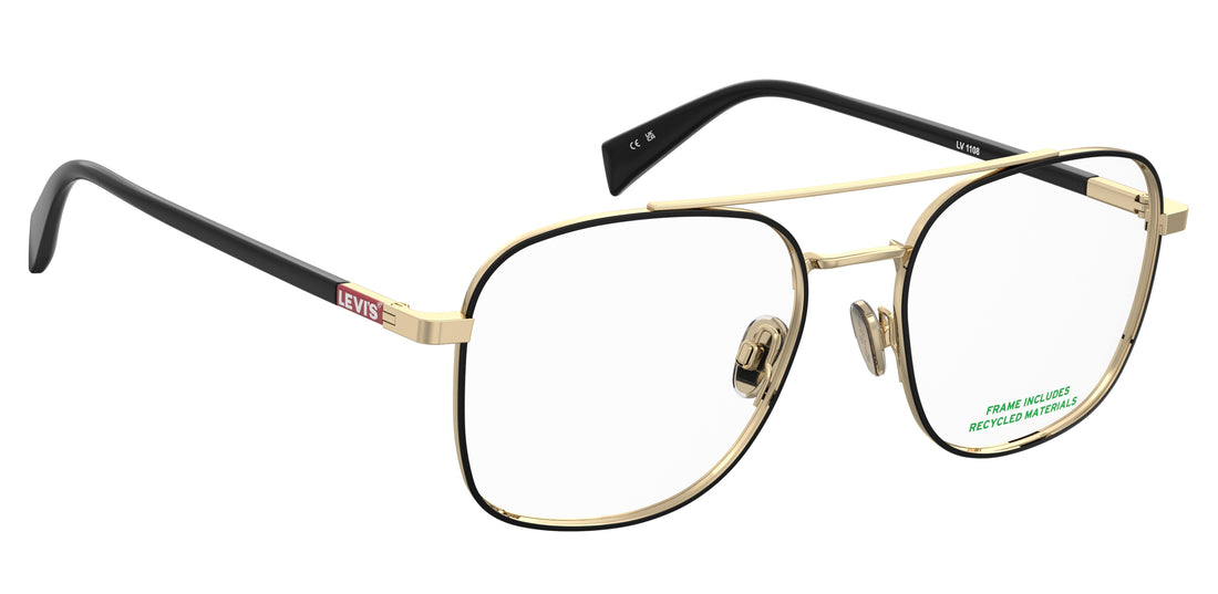 Occhiali da vista levis lv 1108 rhl dorado rectangular femenino taglia 54mm - Vista dettagliata