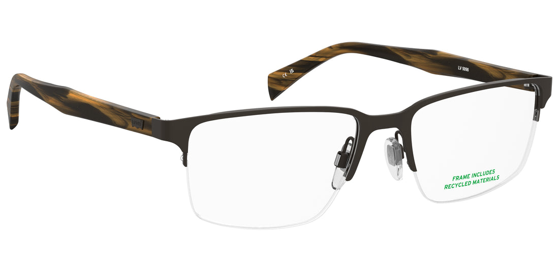 Occhiali da vista levis lv 5098 vzh bronce rectangular masculino taglia 55mm - Vista dettagliata