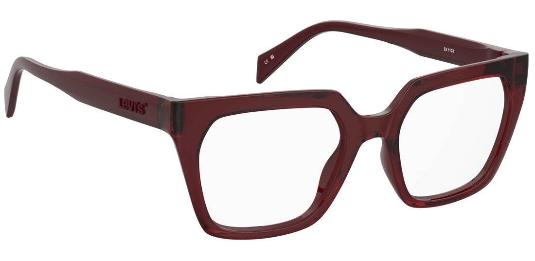 Occhiali da vista levis lv 1103 c9a rojo rectangular femenino taglia 51mm - Vista dettagliata