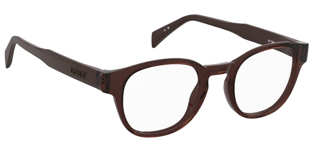 Occhiali da vista levis lv 1104 09q marron pantos unisex taglia 48mm - Vista dettagliata
