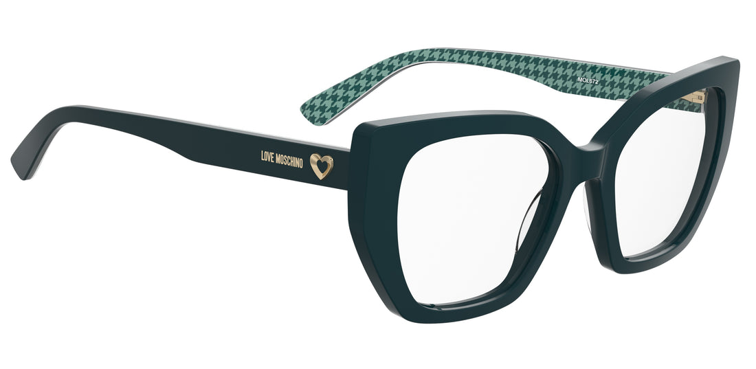 Óculos graduados moschino love mol672 6ho estampado cat eye femenino tamanho 53mm - Vista de detalhe