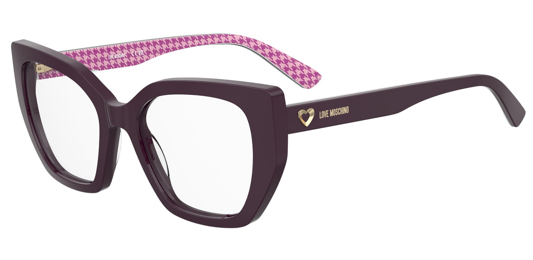 Óculos graduados moschino love mol672 bpk estampado cat eye femenino tamanho 53mm - Vista principal