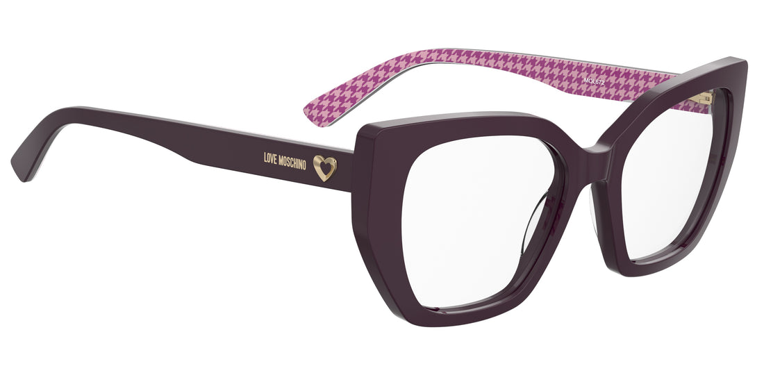 Occhiali da vista moschino love mol672 bpk estampado cat eye femenino taglia 53mm - Vista dettagliata