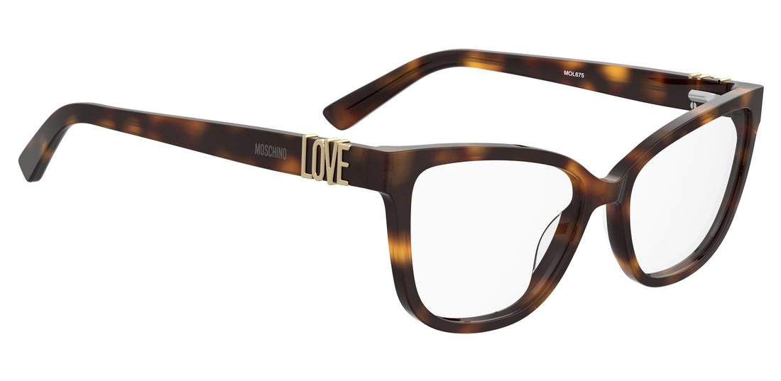 Occhiali da vista moschino love mol675 1ed verde cat eye femenino taglia 55mm - Vista dettagliata