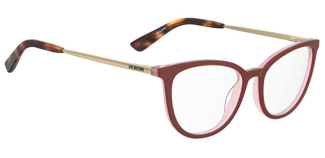 Occhiali da vista moschino love mol678 l7q naranja cat eye femenino taglia 54mm - Vista dettagliata