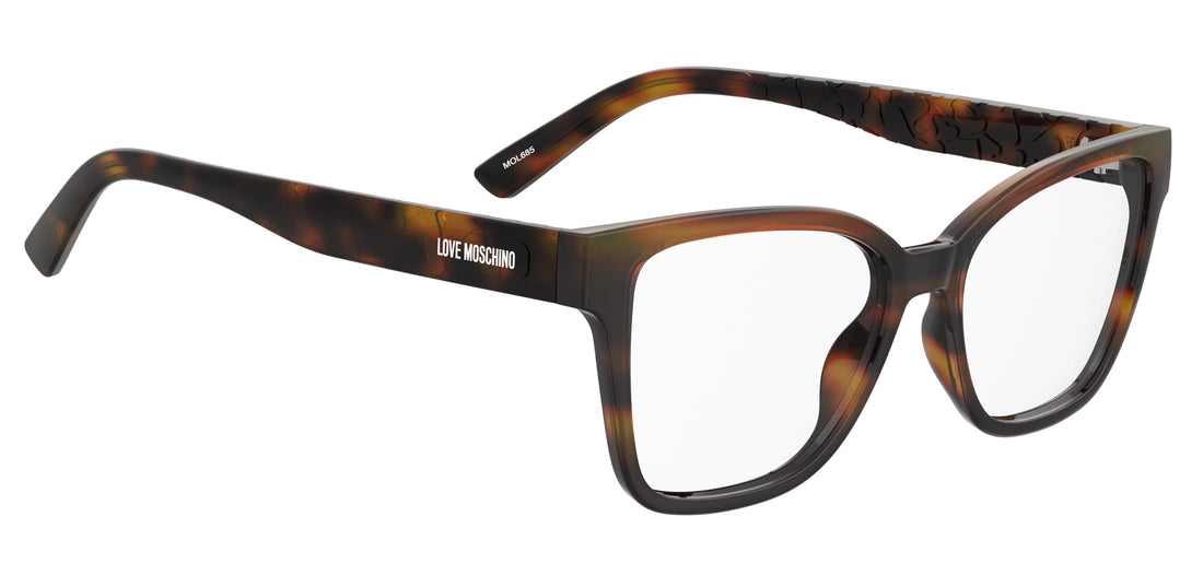 Occhiali da vista moschino love mol685 wr9 marron rectangular femenino taglia 53mm - Vista dettagliata