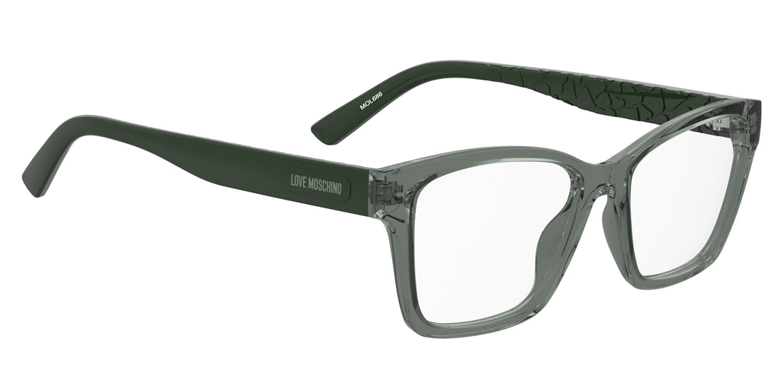 Occhiali da vista moschino love mol686 1ed verde rectangular femenino taglia 53mm - Vista dettagliata