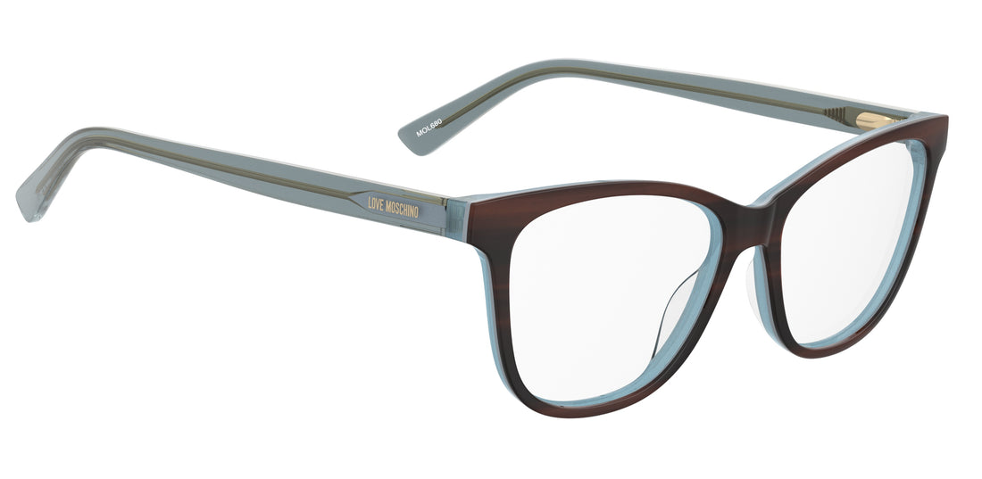 Occhiali da vista moschino love mol680 ofd dorado cat eye femenino taglia 55mm - Vista dettagliata