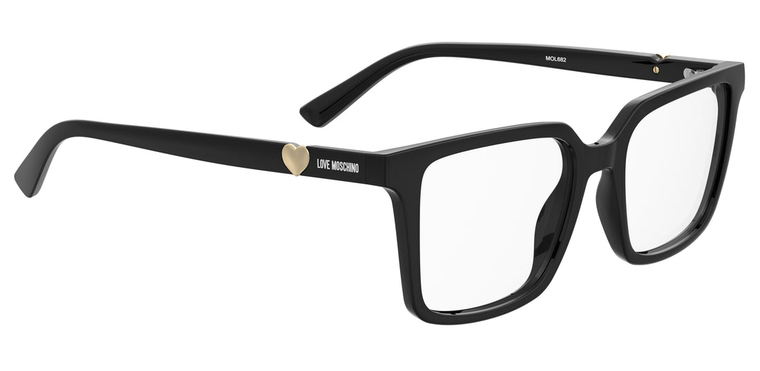 Occhiali da vista moschino love mol682 807 negro square femenino taglia 52mm - Vista dettagliata