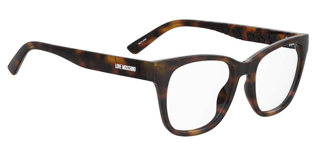 Occhiali da vista moschino love mol684 wr9 marron square femenino taglia 52mm - Vista dettagliata