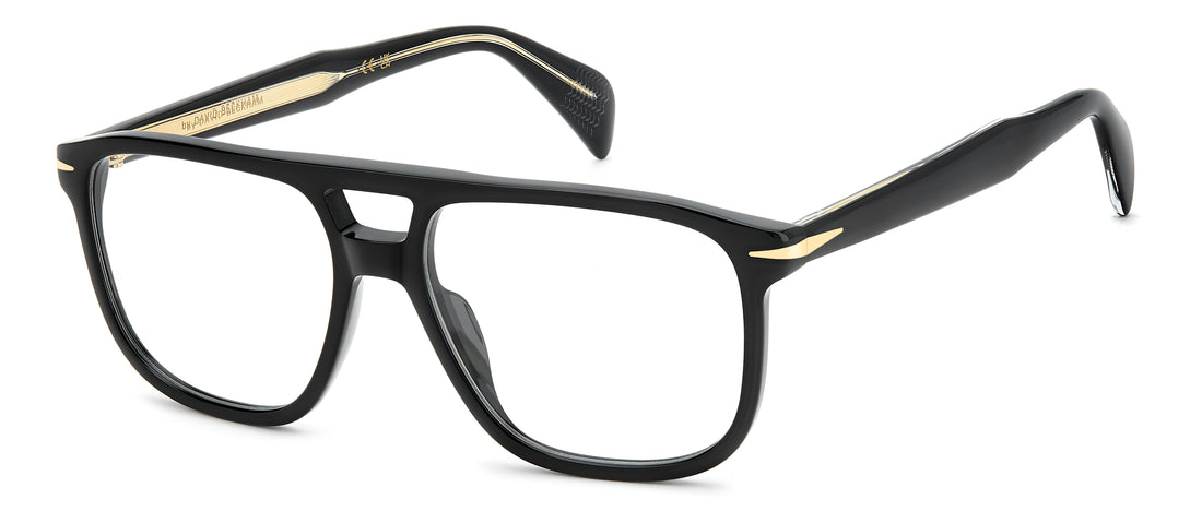 Briller david beckham db 1235 807 negro rectangular masculino størrelse 55mm - Hovedvisning