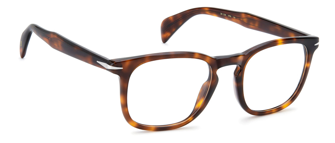 Briller david beckham db 1236 wr9 marron rectangular masculino størrelse 52mm - Detaljeret visning