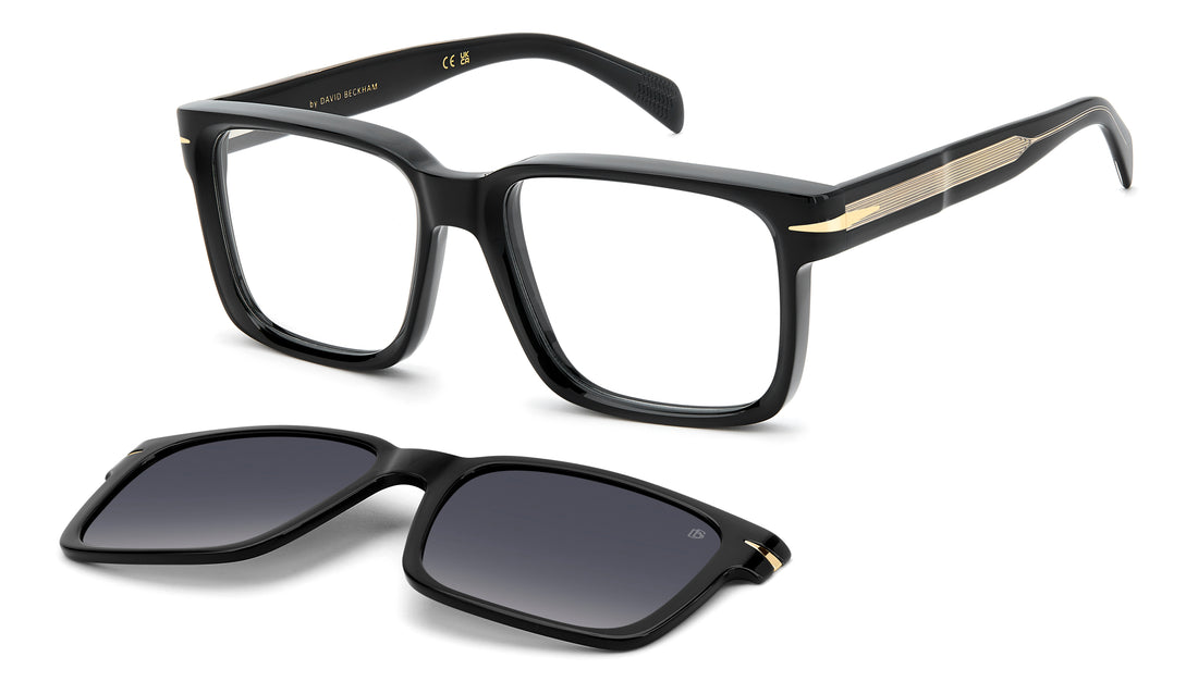 Solglasögon david beckham db 7163/c 2m2 z7 negro rectangular masculino storlek 55mm - Huvudvy