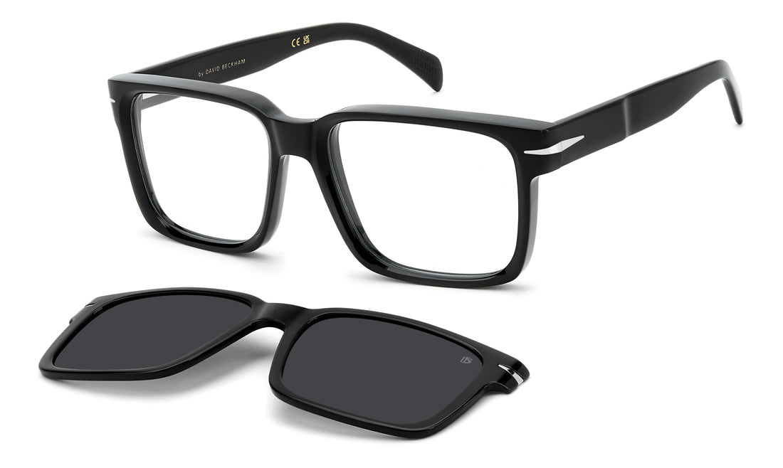 Solglasögon david beckham db 7163/c 807 m9 negro rectangular masculino storlek 55mm - Huvudvy