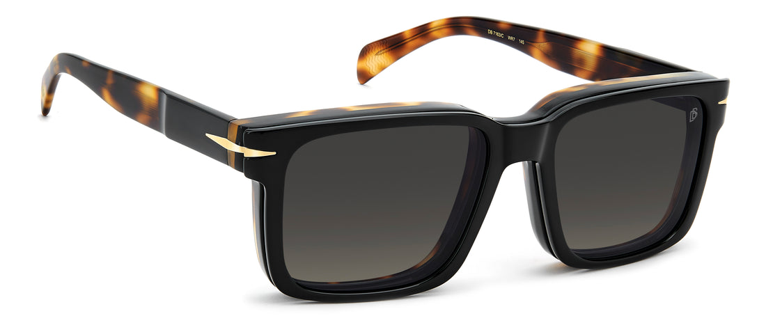 Solglasögon david beckham db 7163/c wr7 lb negro rectangular masculino storlek 55mm - Detaljvy