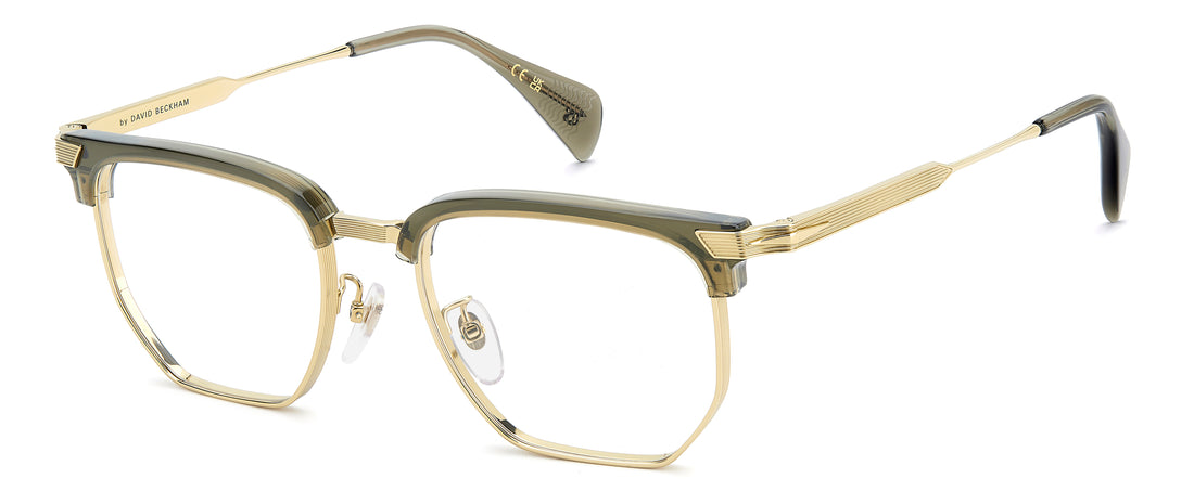 Briller david beckham db 1240/g 4c3 verde rectangular masculino størrelse 53mm - Hovedvisning