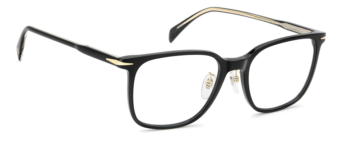 Briller david beckham db 1233/g 807 negro rectangular masculino størrelse 54mm - Detaljeret visning