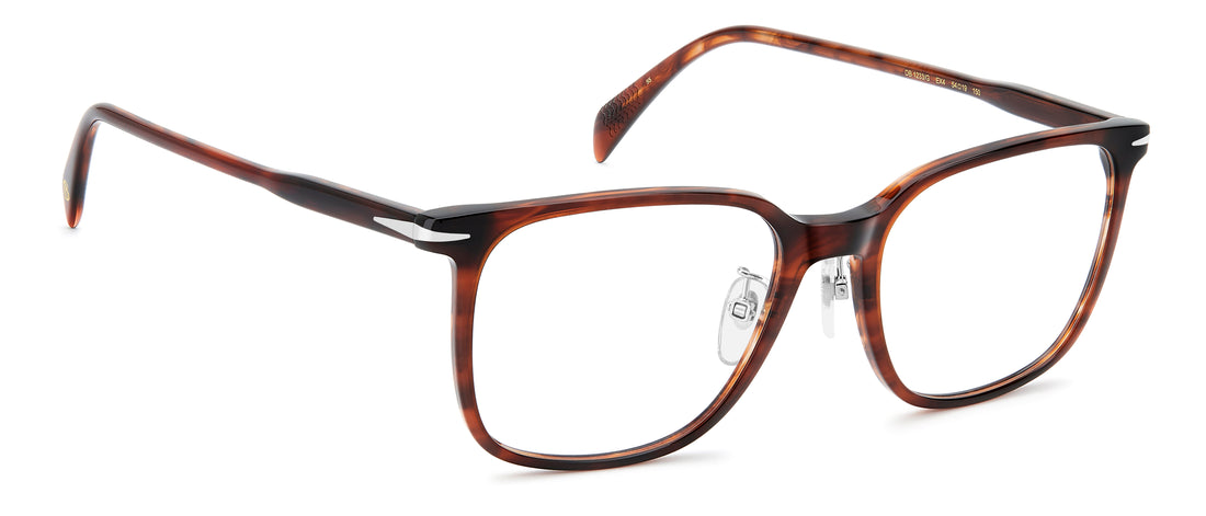Briller david beckham db 1233/g ex4 marron rectangular masculino størrelse 54mm - Detaljeret visning