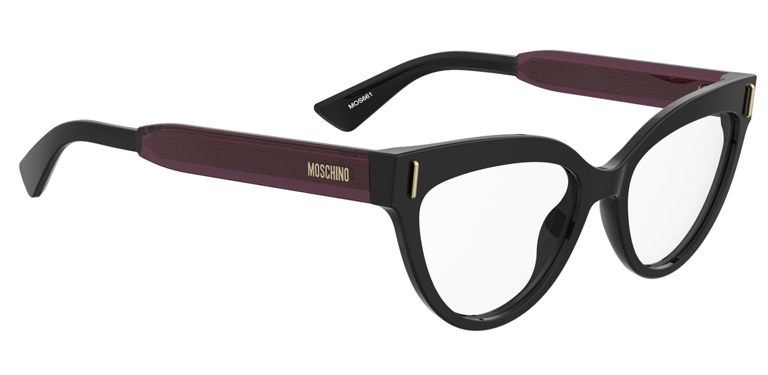 Occhiali da vista moschino mos661 guu negro cat eye femenino taglia 53mm - Vista dettagliata
