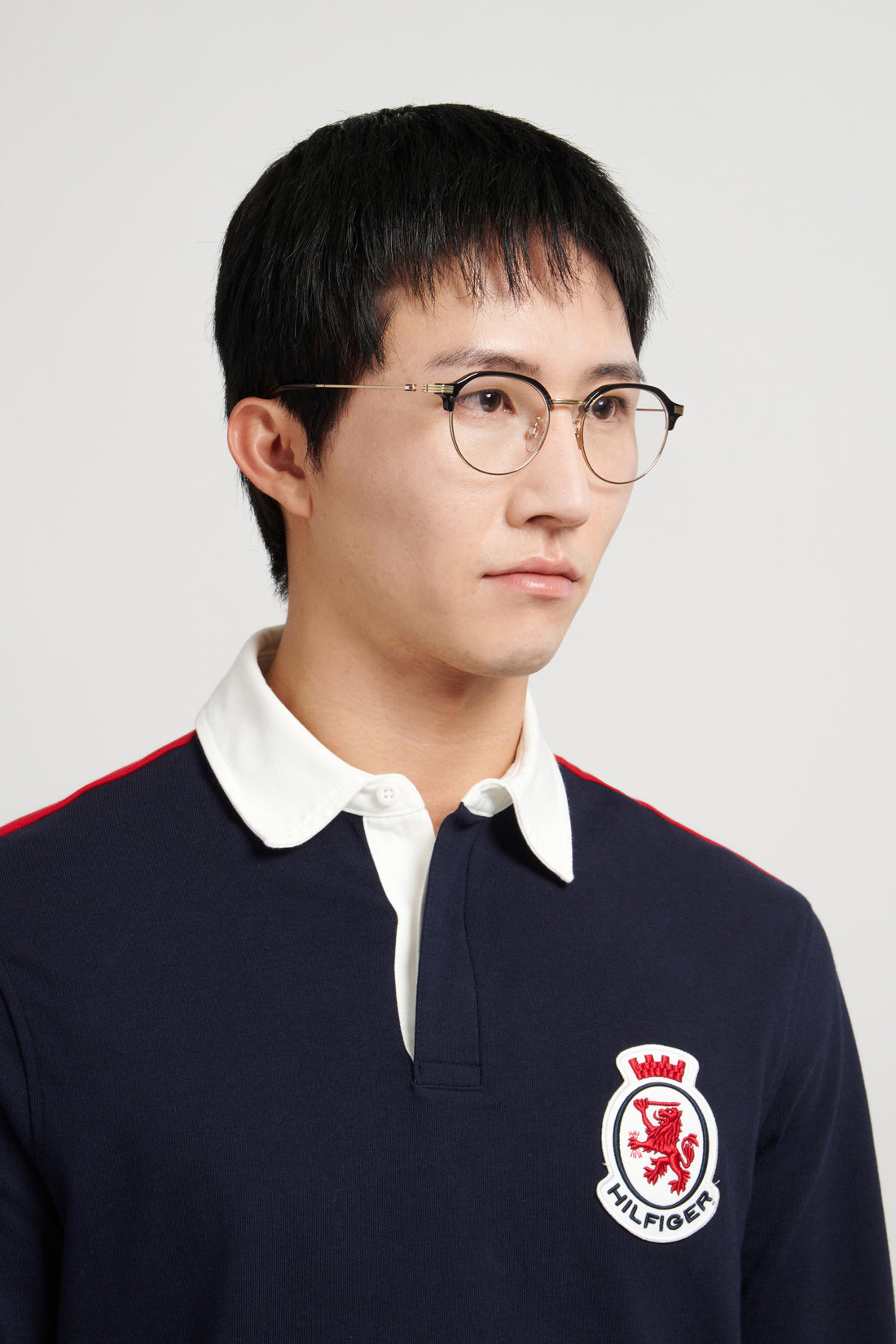 Gafas graduadas tommy hilfiger th 2358/f 2m2 negro round masculino talla 53mm - Vista de detalle