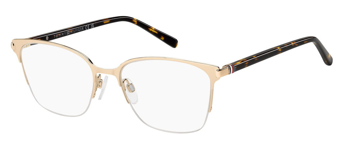 Óculos graduados tommy hilfiger th 2352 000 dorado rectangular femenino tamanho 53mm - Vista principal