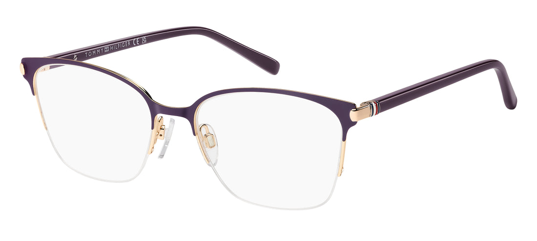 Gafas graduadas tommy hilfiger th 2352 bsu dorado rectangular femenino talla 53mm - Vista principal