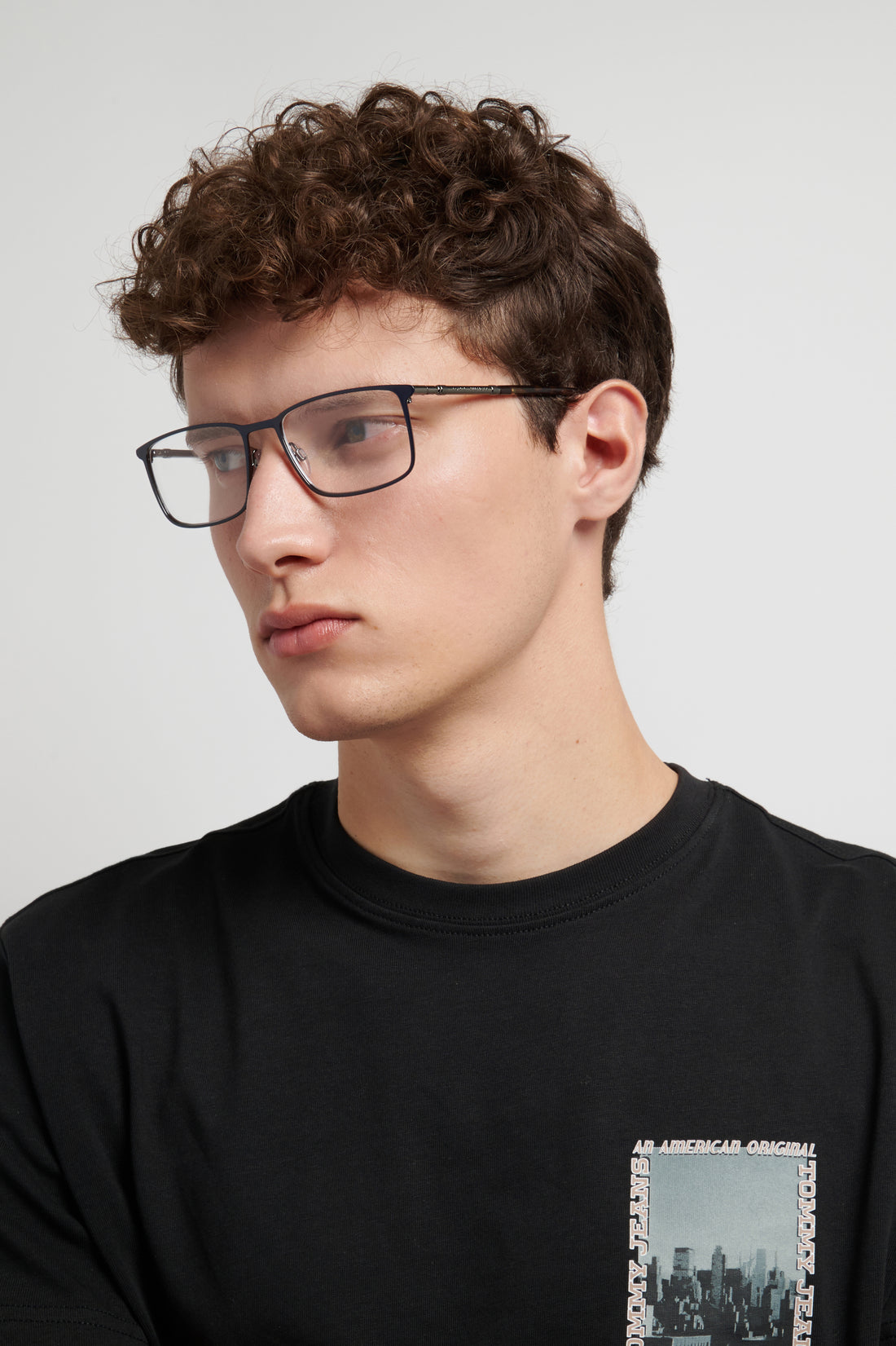Gafas graduadas tommy hilfiger th 2330 dty plateado rectangular masculino talla 56mm - Vista de detalle