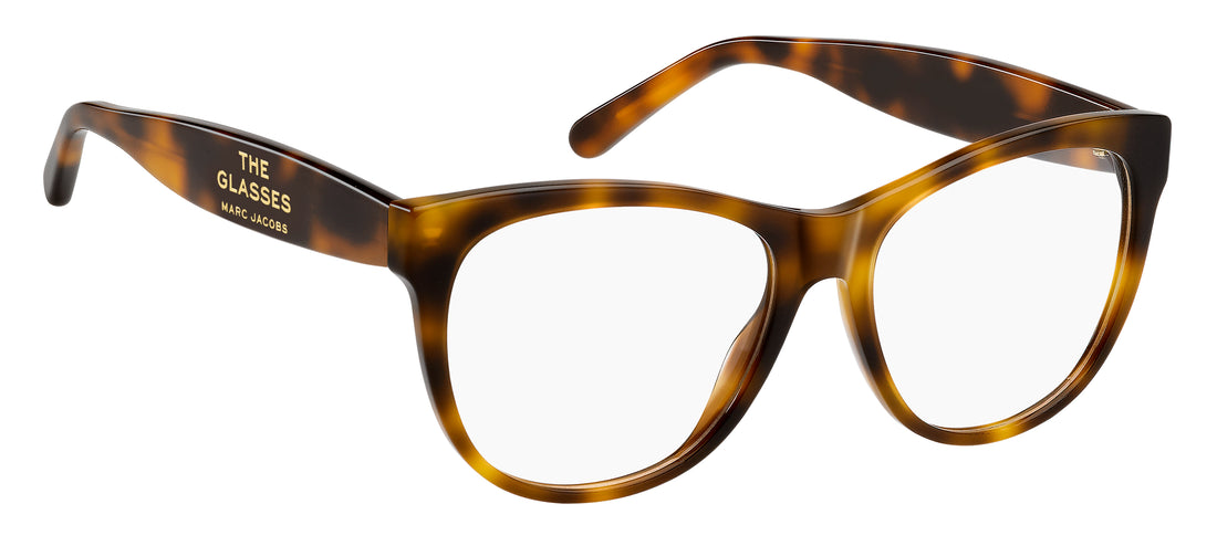 Prescription glasses marc jacobs marc 896 086 havana cat eye femenino size 54mm - Detailed view