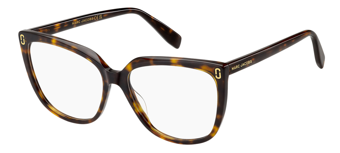 Prescription glasses marc jacobs mj 1143 086 havana cat eye femenino size 55mm - Main view
