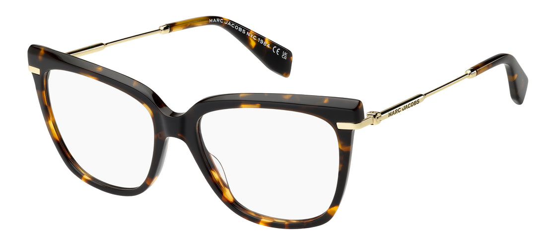 Prescription glasses marc jacobs marc 891 086 havana cat eye femenino size 53mm - Main view