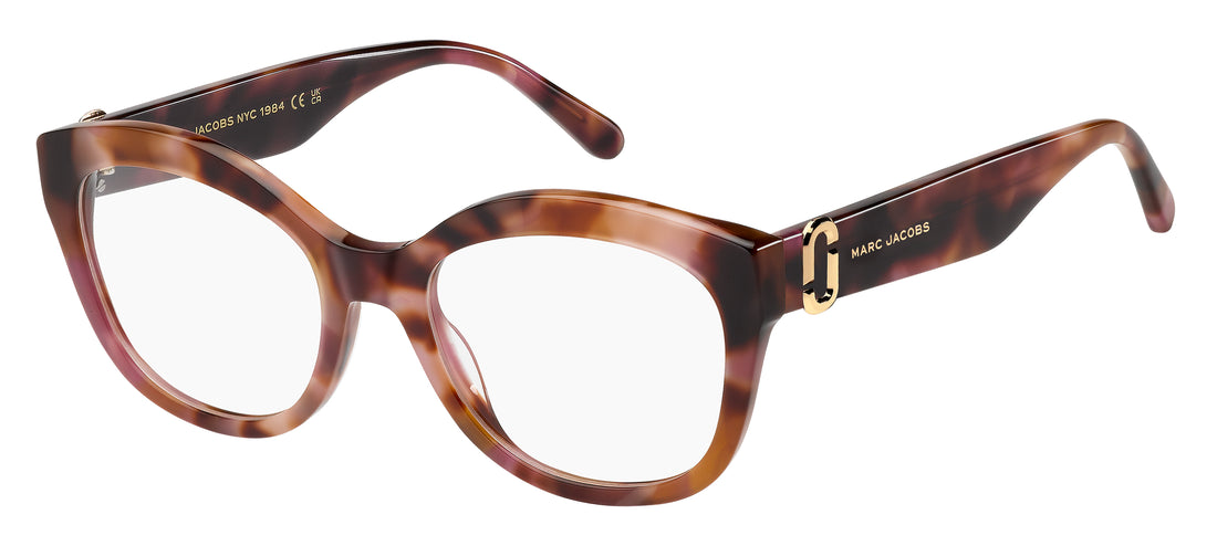 Prescription glasses marc jacobs marc 892 0b0 marron cat eye femenino size 53mm - Main view