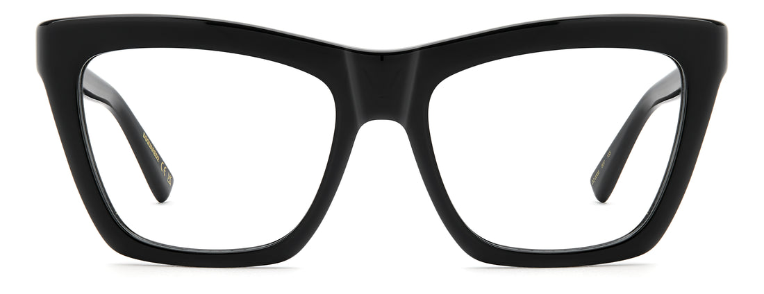 Occhiali da vista dsquared2 d2 0208 807 negro rectangular femenino taglia 54mm - Vista dettagliata