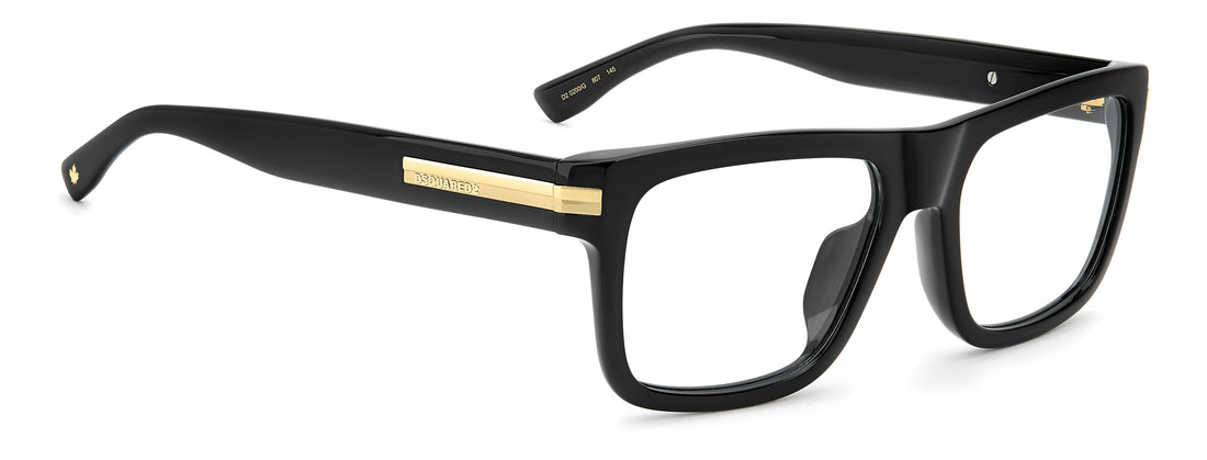 Occhiali da vista dsquared2 d2 0200/g 807 negro rectangular masculino taglia 55mm - Vista dettagliata