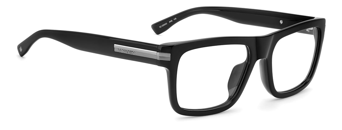 Occhiali da vista dsquared2 d2 0200/g ans negro rectangular masculino taglia 55mm - Vista dettagliata