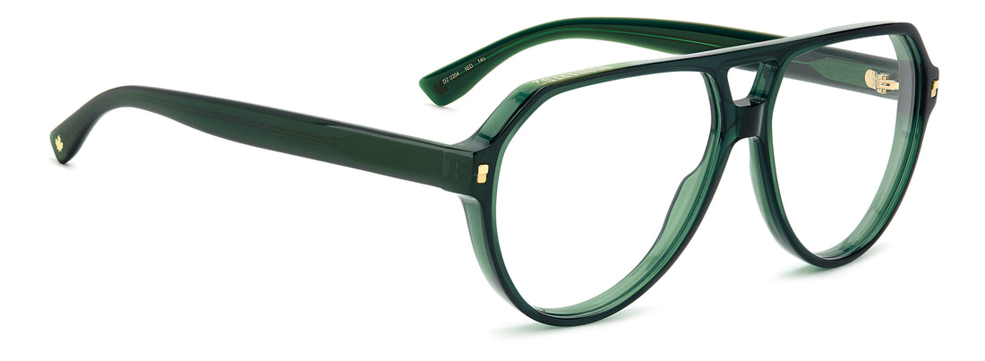 Occhiali da vista dsquared2 d2 0204 1ed verde pilot masculino taglia 58mm - Vista dettagliata