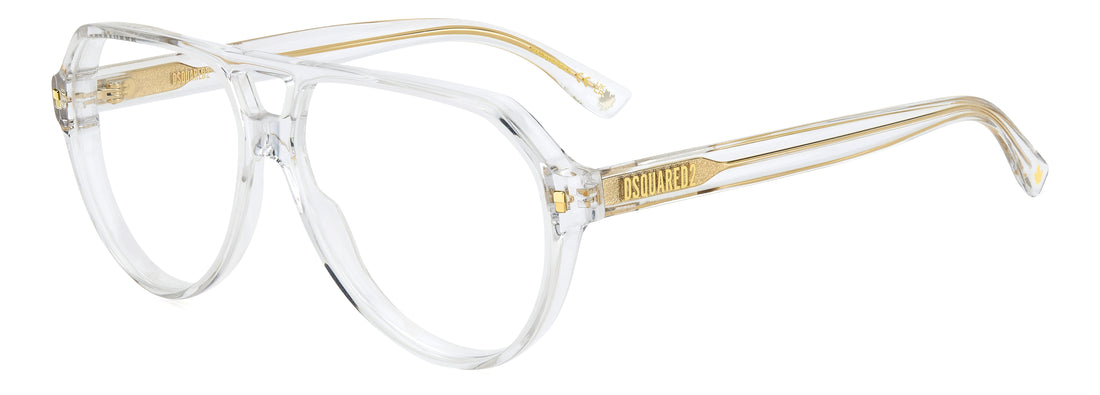 Occhiali da vista dsquared2 d2 0204 900 transparente pilot masculino taglia 58mm - Vista principale
