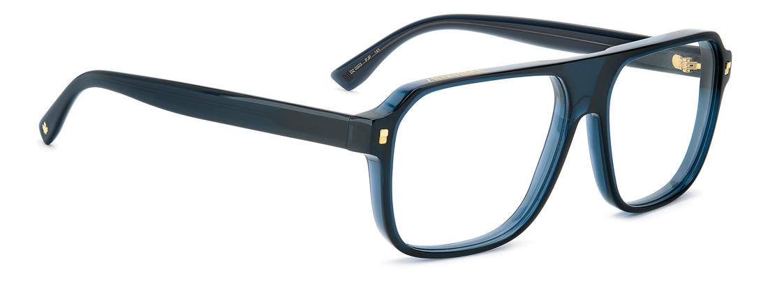 Occhiali da vista dsquared2 d2 0203 pjp azul rectangular masculino taglia 57mm - Vista dettagliata