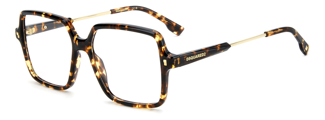 Occhiali da vista dsquared2 d2 0210 086 havana square femenino taglia 55mm - Vista principale