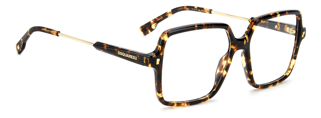 Occhiali da vista dsquared2 d2 0210 086 havana square femenino taglia 55mm - Vista dettagliata