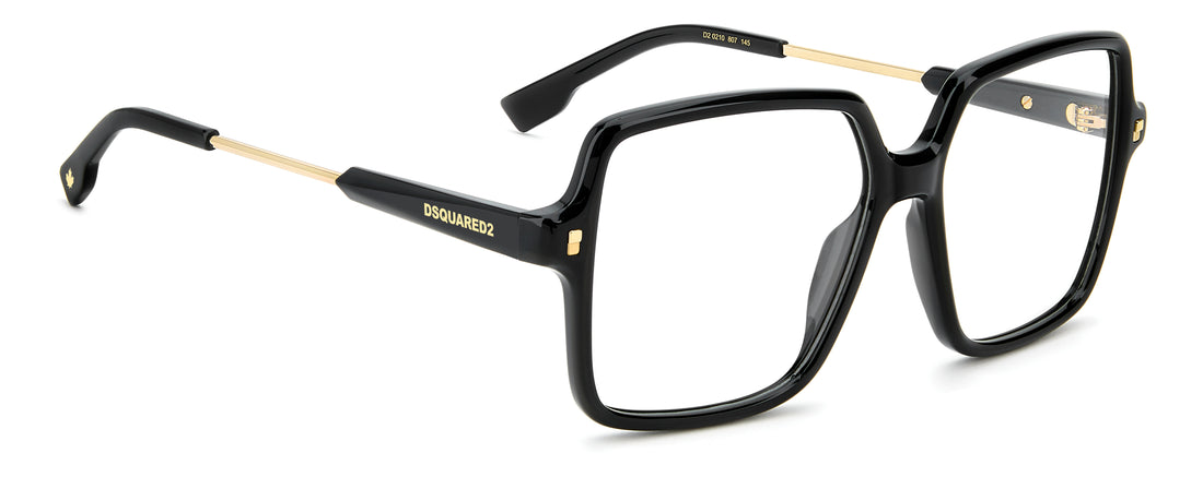 Occhiali da vista dsquared2 d2 0210 807 negro square femenino taglia 55mm - Vista dettagliata