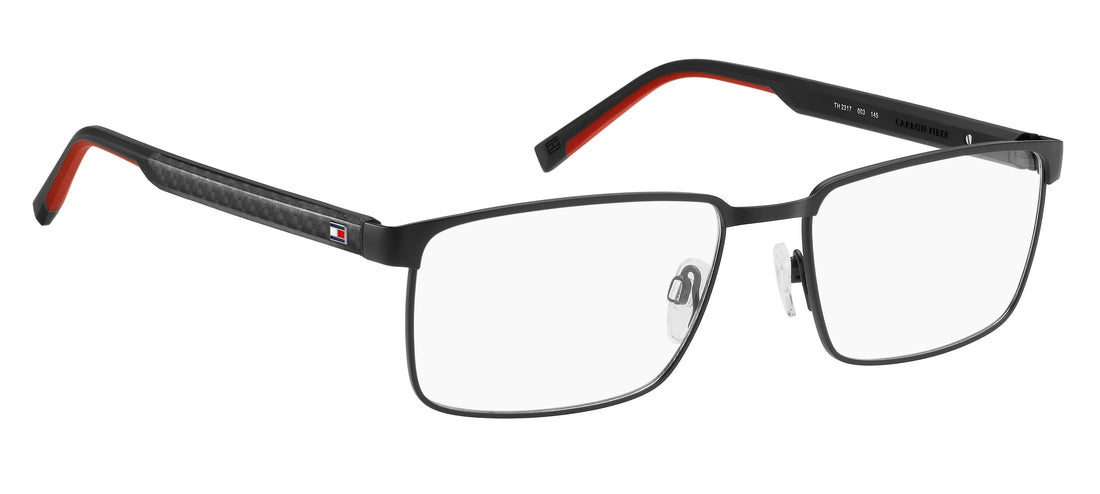 Gafas graduadas tommy hilfiger th 2317 003 negro rectangular masculino talla 57mm - Vista de detalle
