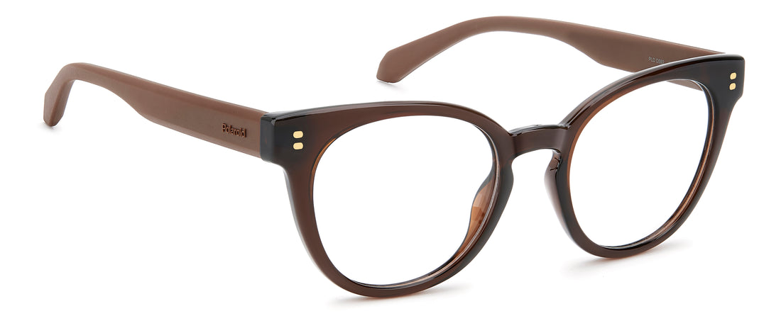 Occhiali da vista polaroid pld d592 09q marron cat eye femenino taglia 51mm - Vista dettagliata