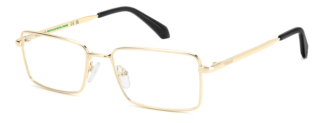 Occhiali da vista polaroid pld d595 j5g dorado rectangular masculino taglia 55mm - Vista principale
