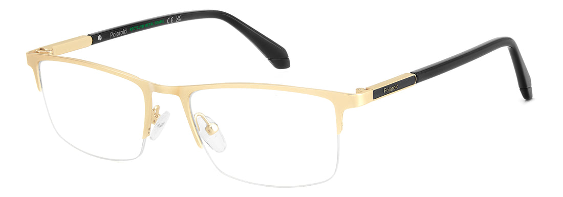 Brillen polaroid pld d599 aoz dorado rectangular masculino größe 56mm - Hauptansicht