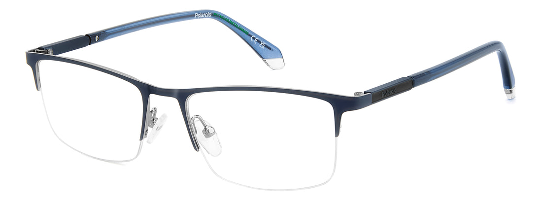 Brillen polaroid pld d599 ku0 plateado rectangular masculino größe 54mm - Hauptansicht